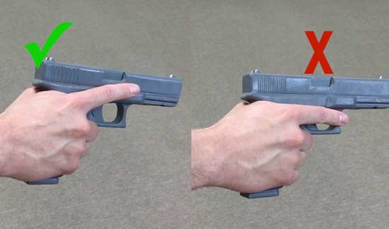 Gun Safety Finger on the Slide
