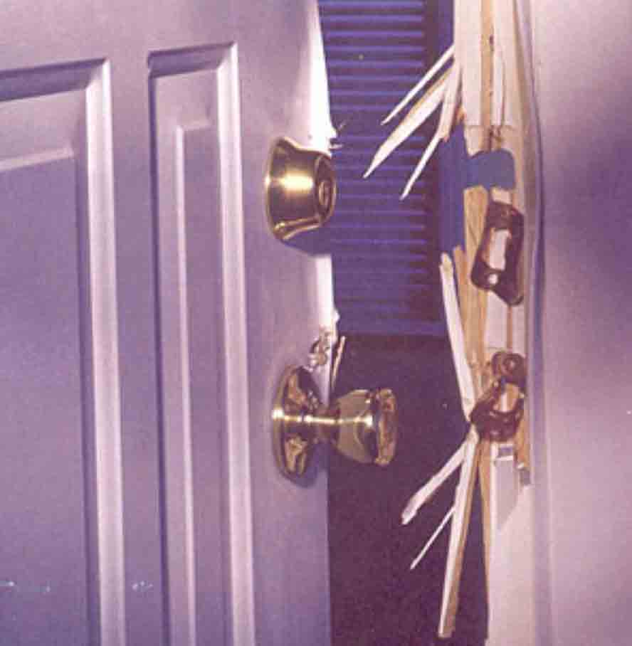 Door needs to be reinforced against home invasion