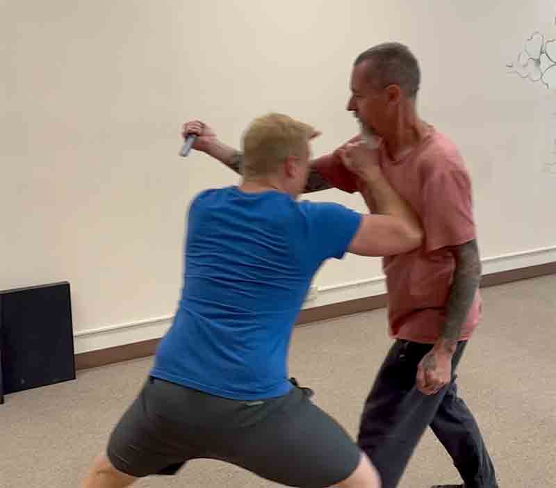 "Split" or shoving away to make space
